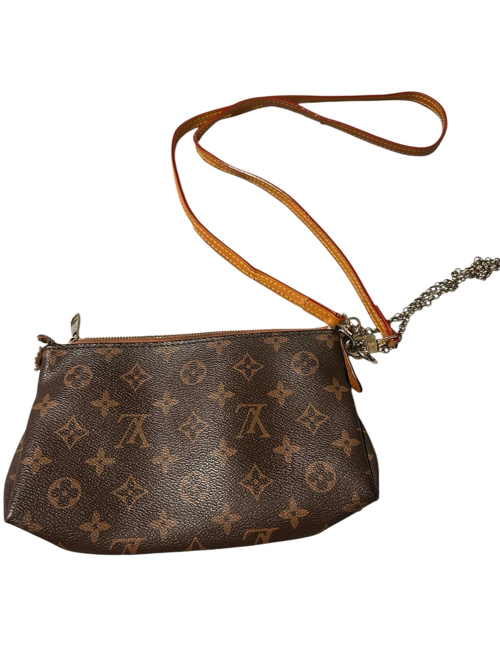 Louis Vuitton Monogram Crossbody Bag in Brown with Tan Strap - Picture 2 of 8